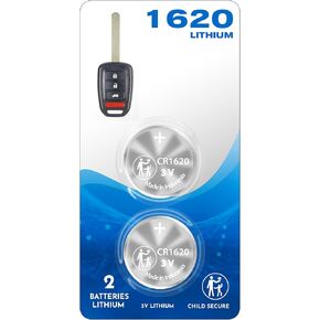 (2 Pack) CR1620 1620 for Remote Key FOB for Honda lamp Bulb Original OEM (Bundle Tool) fits 2013-2018 Case Shell in Filter Cover Repair Honda Accord CR-V Civic Sedan Crosstour HR-V CR-V Air (2 Pack)