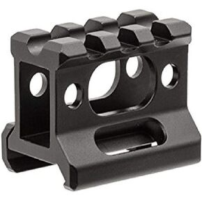 3-slot Slim Picatinny Short Riser Mount 1" High, 3 Slots, Black