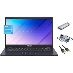 ASUS Daily 14" FHD Laptop, Intel Processor, 4GB RAM, 64GB eMMC + 256GB Portable SSD, Webcam, Numeric Keypad, USB-C, HDMI, USB Hub+HDMI Cable, Win 11