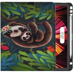 Case for iPad Air 5th / 4th Generation 10.9 Inch (2022/2020), Premium PU Leather Folding Stand Shell Soft TPU Back Cover with Pencil Holder Auto Wake/Sleep, Magic Map Vintage