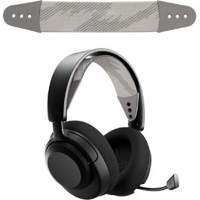kwmobile Headband Pad Compatible with SteelSeries Arctis NOVA 1 / NOVA 1X / NOVA 3 Headphones - Elastic Nylon Replacement - Black/Grey