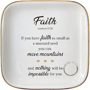 Scwhousi Ceramic Ring Dish Jewelry Tray for Good Friends Bestie Mother Grandma Aunt Sister