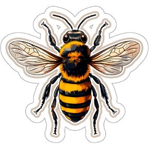 Bee Sticker Decal Vinyl Small Waterproof for Water Bottle Mug Passport Book Scrapbook Notebook Laptop Tumbler Skateboard Computer Phone Size Funny Gift Car Stickers ID44990