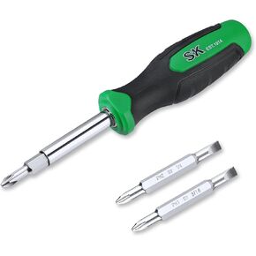 SK 6-in-1 Screwdriver, All in One Multi-bit, S2 Steel, SureGrip Handle