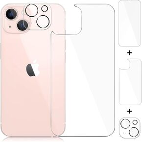 [3 Pack] Screen Protector for iPhone 13,iPhone 13 Camera Protector, iPhone 13 Front and Back Screen Protector Tempered Glass [Anti-Scratch][New Version] Protective Film(6.1")
