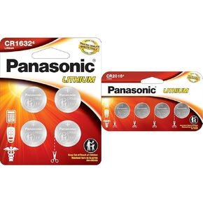 Panasonic CR1632 3.0 Volt Long Lasting Lithium Coin Cell Batteries in Child Resistant, Standards Based Packaging, 4-Battery Pack