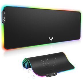 BladeHawks Extra Large RGB Gaming Mouse Pad-14 Light Modes, Extended Soft LED Mouse Pad, Anti-Slip Rubber Base, Computer Keyboard Mousepad Mat (31.5 x 12 Inch)