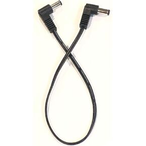 1 Foot Right Angle DC Power 5.5mm x 2.1mm Patch Cable Flat Wire Male Male