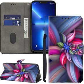 ALILANG for Samsung Galaxy S24 Wallet Case with Credit Card Holder, Flip Book PU Leather Protective Magnetic Cover for Samsung S24 Phone Case-Purple Roses