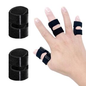 Thumb Finger Splints (2Pcs), Trigger Thumb Splint Finger Brace for Mallet Finger, Broken Finger, Straightening, Arthritis, Injury, Finger Stabilizer Support for Thumb/Middle/Ring/Index/Pinky Finger