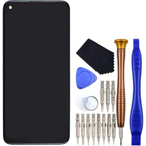 LCD Screen Display Touch Digitizer with Screen Frame Replacement for LG K61 LM-Q630EAW Q61 Black