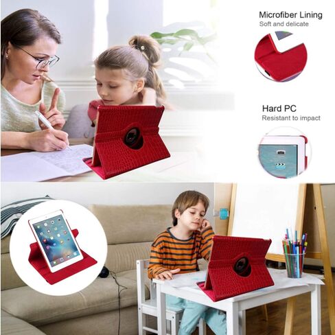 Case for ipad 9th 7th / 8th Generation 10.2 inch Model MK2K3LL/A MK2L3LL/A MK2N3LL/A, MK2P3LL/A- 360 Degree Rotating Protective Stand Cover Auto Wake Sleep (Blue) in Kuwait