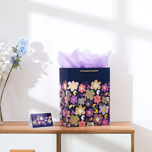 SUNCOLOR 16" Extra Large Gift Bag for Baby Shower With Tissue Paper(Elephant) in Kuwait