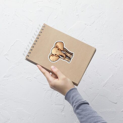 Elephant Sticker Decal Vinyl Small Waterproof for Water Bottle Mug Passport Book Scrapbook Notebook Laptop Tumbler Skateboard Computer Phone Size Funny Gift Car Stickers ID44990 in Saudi Arabia