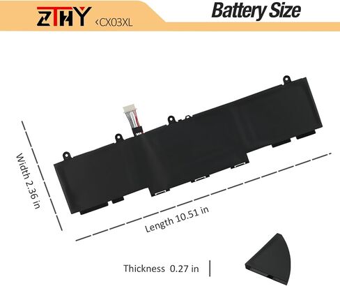 ZTHY CX03XL استبدال بطارية الكمبيوتر المحمول HP EliteBook x360 830 G7 EliteBook x360 830 G8 Series HSTNN-IB9G HSTNN-LB8R L77624-422 L77624-421 L77624-1C1 L78551-005 CX03053XL 11.55V 53Wh 4400 مللي أمبير 3 خلايا in Saudi Arabia