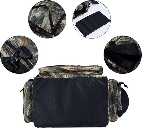 TRO&HOM Tactical Gun Range Bag for 4 Handguns, Pistol Shooting Range Bag with 15X Magazine Slots Pockets for Ammo and Essentials,Padded Shooting Range Duffle Bag for Hunting Shooting Range Sport in Saudi Arabia