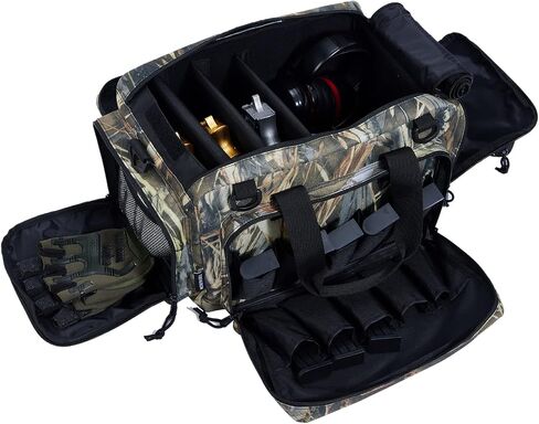 TRO&HOM Tactical Gun Range Bag for 4 Handguns, Pistol Shooting Range Bag with 15X Magazine Slots Pockets for Ammo and Essentials,Padded Shooting Range Duffle Bag for Hunting Shooting Range Sport in Saudi Arabia
