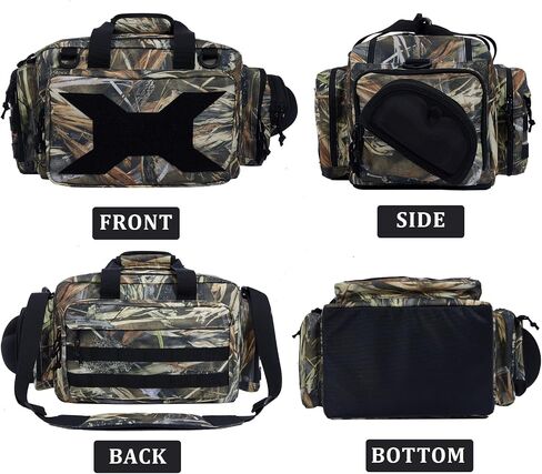 TRO&HOM Tactical Gun Range Bag for 4 Handguns, Pistol Shooting Range Bag with 15X Magazine Slots Pockets for Ammo and Essentials,Padded Shooting Range Duffle Bag for Hunting Shooting Range Sport in Saudi Arabia