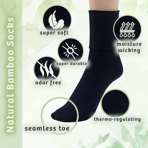 Silky Toes Girls Cuff Bamboo Seamless Socks, 3 or 6 Pk Dress Crew School Uniform Socks in Kuwait