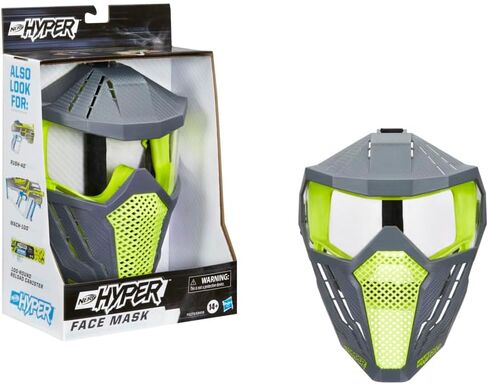 NERF Hyper Face-Mask - Breathable Design, Adjustable Head Strap, Green Team Color - for Teens,-Adults in Kuwait