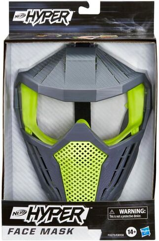 NERF Hyper Face-Mask - Breathable Design, Adjustable Head Strap, Green Team Color - for Teens,-Adults in Kuwait
