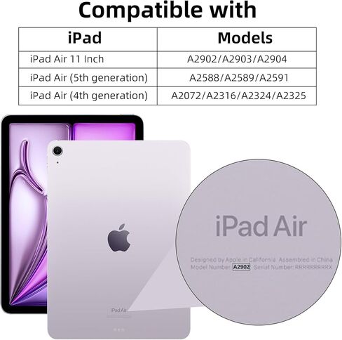 Case for iPad Air 5th / 4th Generation 10.9 Inch (2022/2020), Premium PU Leather Folding Stand Shell Soft TPU Back Cover with Pencil Holder Auto Wake/Sleep, Magic Map Vintage in Kuwait
