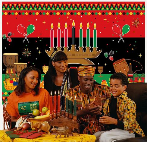 Happy Kwanzaa Backdrop 7x5ft Africans American Traditional Festival Kwanzaa Party Banner Kwanzaa Candles Traditional Heritage Holiday Background Supplies for Home in Saudi Arabia