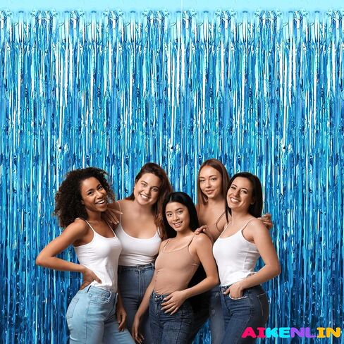 4 حزمة 3.3 قدم × 6.6 قدم خلفية ستارة من رقائق معدنية حمراء، ستائر معدنية بهرج من رقائق معدنية خلفية لكشك الصور، عيد الميلاد، الزفاف، الهالوين، ديكور حفلات عيد الميلاد in Kuwait