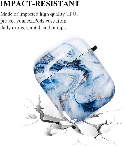 Airpods Case - LitoDream Camo Protective Hard Case Cover Skin Portable & Shockproof Women Girls Men with Keychain for Apple Airpods 2/1 Charging Case (Camouflage, Matted Surface) in Kuwait