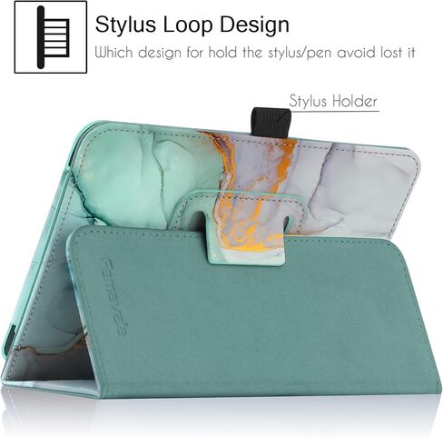 غطاء حافظة Famavala Folio لجهاز لوحي مقاس 7 بوصات (الجيل الثاني عشر، إصدار 2022) غير مناسب لجهاز Dragon Touch A7 اللوحي (GreenMarble) in Kuwait