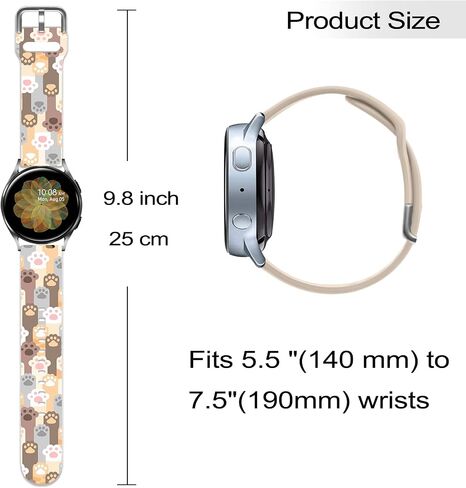 20mm Sport Band Compatible with Samsung Galaxy Watch 6 5 4 40mm 44mm/ Watch 6 Classic 43mm 47mm/ Watch 5 Pro 45mm/ Watch 4 Classic 42mm 46mm/ Watch 3 41mm/ Active 2, Silicone Replacement Strap in Kuwait