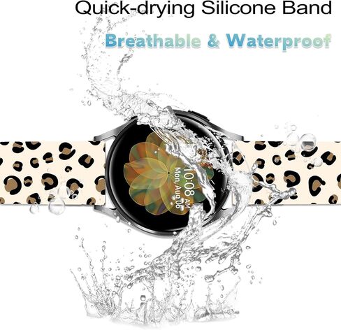 20mm Sport Band Compatible with Samsung Galaxy Watch 6 5 4 40mm 44mm/ Watch 6 Classic 43mm 47mm/ Watch 5 Pro 45mm/ Watch 4 Classic 42mm 46mm/ Watch 3 41mm/ Active 2, Silicone Replacement Strap in Kuwait