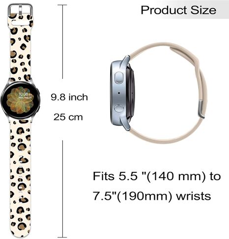 20mm Sport Band Compatible with Samsung Galaxy Watch 6 5 4 40mm 44mm/ Watch 6 Classic 43mm 47mm/ Watch 5 Pro 45mm/ Watch 4 Classic 42mm 46mm/ Watch 3 41mm/ Active 2, Silicone Replacement Strap in Kuwait