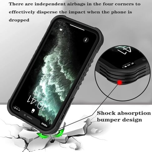 Compatible with iPhone 13, 14 Case for Men Women, Dont Touch My Phone Funny Design Heavy Duty Anti Slip Shockproof Hard PC Back Soft TPU Prevention Protective Case in Kuwait