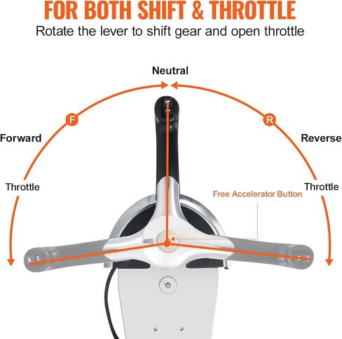 VEVOR Boat Throttle Control, 8M0059686 Top-Mounted Outboard Remote Control Box for Mercury PT 2-Stroke, Marine Throttle Control Gear Box with Power Trim Switch in Saudi Arabia