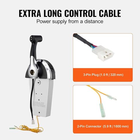 VEVOR Boat Throttle Control, 8M0059686 Top-Mounted Outboard Remote Control Box for Mercury PT 2-Stroke, Marine Throttle Control Gear Box with Power Trim Switch in Saudi Arabia