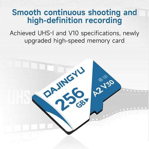 DJINGYU 256GB Memory Card SDXC UHS-I U3 A2 V30 4K, R/W up to 180/130 MB/s for GoPro & Action Cameras Phone Camera High Speed Flash Memory Card for Outdoor, Sports, 4K Shooting in Saudi Arabia