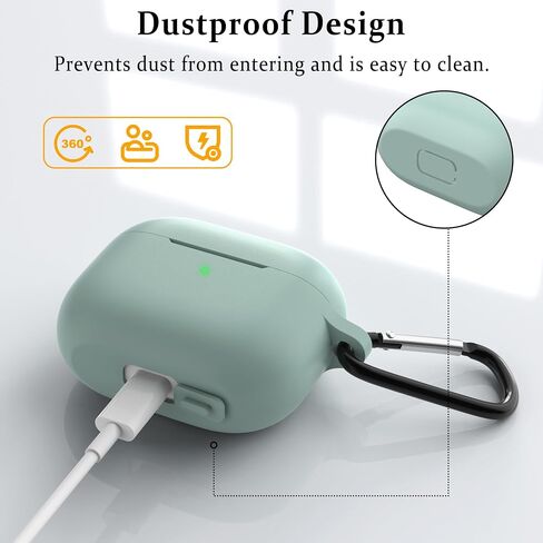 Vancle Airpod Pro 3 Case Cover, Shockproof Washable Silicone Protective Case Compatible with Airpod Pro 3 3nd Generation Women Men Supports Wireless Charging (Sky Blue, for Airpod Pro 3) in Kuwait