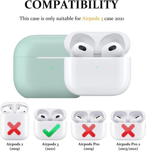Vancle Airpod Pro 3 Case Cover, Shockproof Washable Silicone Protective Case Compatible with Airpod Pro 3 3nd Generation Women Men Supports Wireless Charging (Sky Blue, for Airpod Pro 3) in Kuwait