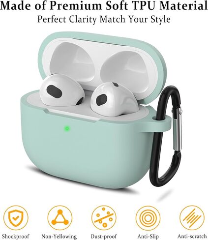 Vancle Airpod Pro 3 Case Cover, Shockproof Washable Silicone Protective Case Compatible with Airpod Pro 3 3nd Generation Women Men Supports Wireless Charging (Sky Blue, for Airpod Pro 3) in Kuwait