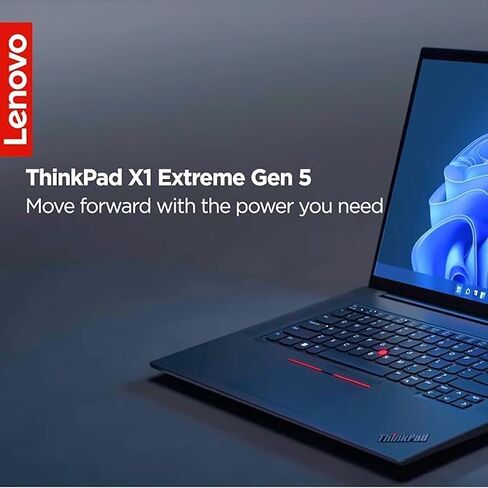 لاب توب لينوفو ثينك باد X1 اكستريم جين 5 للأعمال - شاشة 16 بوصة IPS 100% sRGB، انتل كور i7-12700H، RTX 3050 Ti، ذاكرة الوصول العشوائي DDR5 32 جيجا، 1 تيرابايت PCIe، تسجيل الدخول ببصمة الإصبع، لوحة مفاتيح بإضاءة خلفية، واي فاي 6، ويندوز 11 برو in Saudi Arabia