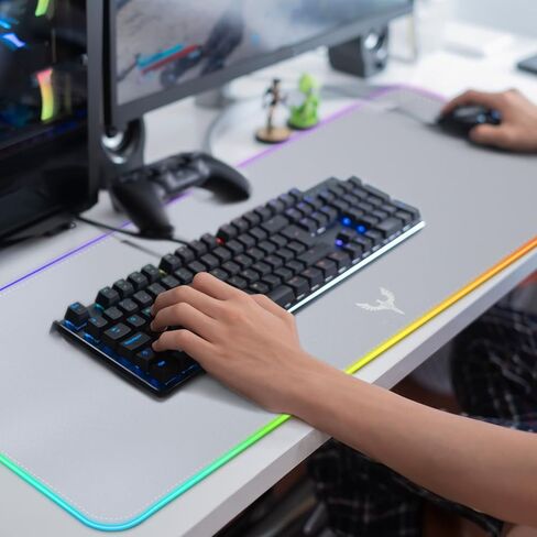 BladeHawks Extra Large RGB Gaming Mouse Pad-14 Light Modes, Extended Soft LED Mouse Pad, Anti-Slip Rubber Base, Computer Keyboard Mousepad Mat (31.5 x 12 Inch) in Saudi Arabia