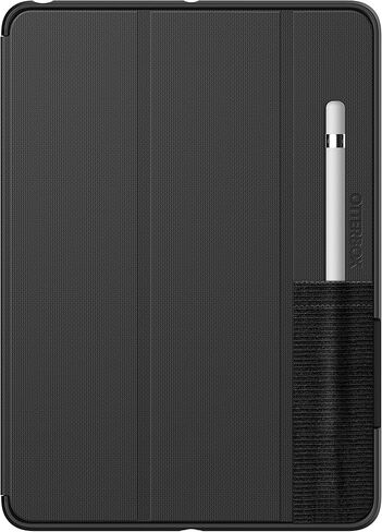 OtterBox لجهاز Apple iPad 9.7 بوصة (الجيل الخامس 2017 / الجيل السادس 2018)، حافظة واقية مقاومة للسقوط مع حلقة، سلسلة Symmetry Folio، أسود - عبوة غير مخصصة للبيع بالتجزئة in Kuwait