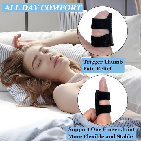 Thumb Finger Splints (2Pcs), Trigger Thumb Splint Finger Brace for Mallet Finger, Broken Finger, Straightening, Arthritis, Injury, Finger Stabilizer Support for Thumb/Middle/Ring/Index/Pinky Finger in Saudi Arabia