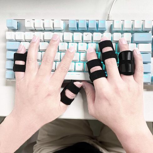Thumb Finger Splints (2Pcs), Trigger Thumb Splint Finger Brace for Mallet Finger, Broken Finger, Straightening, Arthritis, Injury, Finger Stabilizer Support for Thumb/Middle/Ring/Index/Pinky Finger in Saudi Arabia