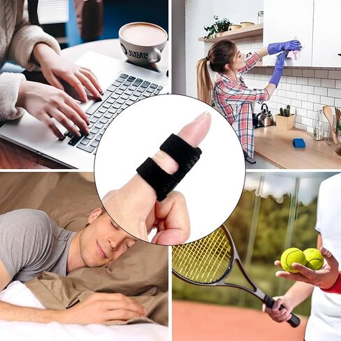 Thumb Finger Splints (2Pcs), Trigger Thumb Splint Finger Brace for Mallet Finger, Broken Finger, Straightening, Arthritis, Injury, Finger Stabilizer Support for Thumb/Middle/Ring/Index/Pinky Finger in Saudi Arabia