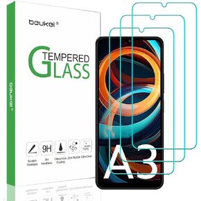beukei (3 Pack) Designed for Xiaomi Redmi A3 / Redmi A3X Screen Protector Tempered Glass,Touch Sensitive,Case Friendly, 9H Hardness