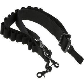Shotgun Ammo Sling Adjustable Length 2 Point Gun Slings Holds 15/25/27 Shells for 12 Gauge/ 20 Gauge