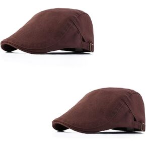 Magik Solid Cotton Gatsby Cap Men's Ivy Hat Golf Driving Flat Cabbie Newsboy Buckle
