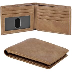 Chelmon Slim Wallet for Men ID Window with RFID Blocking Front Pocket Minimalist Bifold Bussiness Card Holder Gift for Men